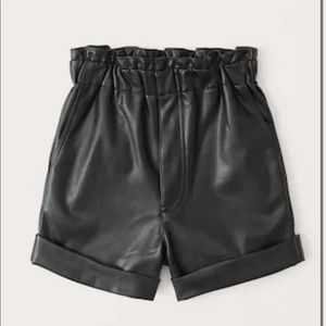 Abercrombie vegan leather shorts
